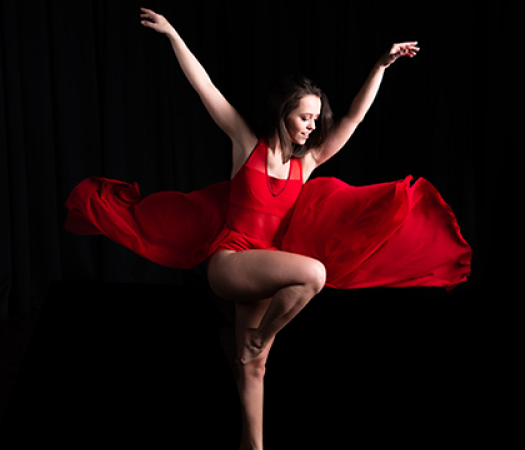 Dancer in a red dress
